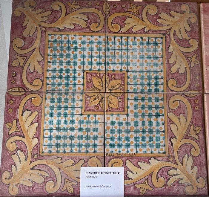 Tegel - Fratelli Piscitello - 1950-1960 - Paneel van vier, Antiek en Kunst, Curiosa en Brocante
