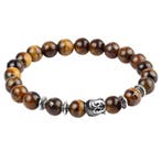 Fako Bijoux - Buddha Armband - Ring Quatro - Tijgeroog, Handtassen en Accessoires, Armbanden, Verzenden, Nieuw