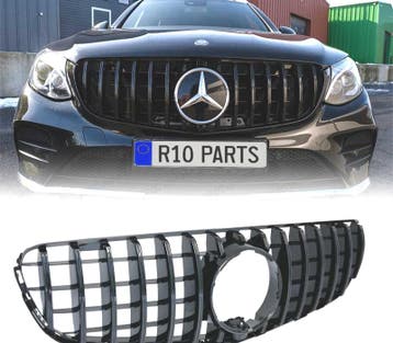 CALANDRE MERCEDES GLC W253 15-18 LOOK AMG GTR NOIR BRILLANT, Verzenden