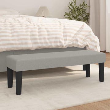 vidaXL Bankje 100x30x30 cm stof lichtgrijs, Verzenden, Nieuw