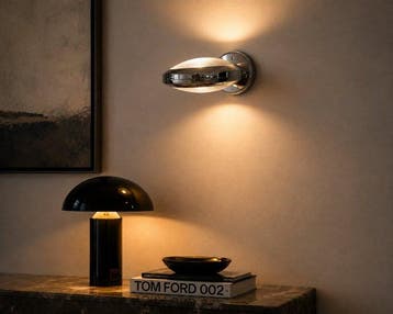Fontana Arte - KODO 3101 – NOS Wall/Ceiling Lamp – Chrome –, Antiquités & Art, Antiquités | Éclairage