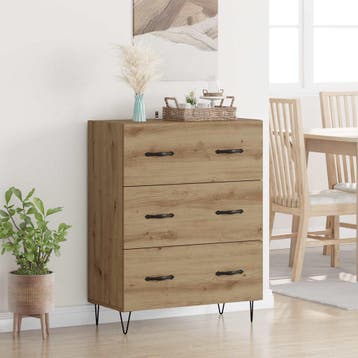 vidaXL Dressoir Artisan Eiken 69,5 x 34 x 90 cm, Verzenden, Nieuw