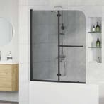 vidaXL Douche Omheining Zwart 95 x 140 cm ESG Glas en, Verzenden, Nieuw