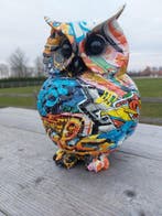 Statue, street Art owl - 22 cm - polyrésine