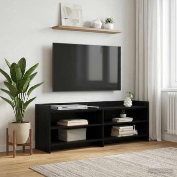 vidaXL TV Kast 135 x 33 x 47 cm Zwart eiken Bewerkt hout, Verzenden