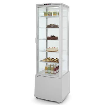 Koelvitrine | 270L | Wit | +2°C/+8°C | 6 Niveaus | Wielen, Verzenden, Nieuw in verpakking