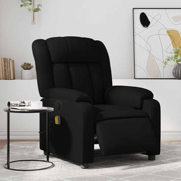 vidaXL Massagestoel verstelbaar elektrisch kunstleer zwart, Huis en Inrichting, Verzenden, Nieuw
