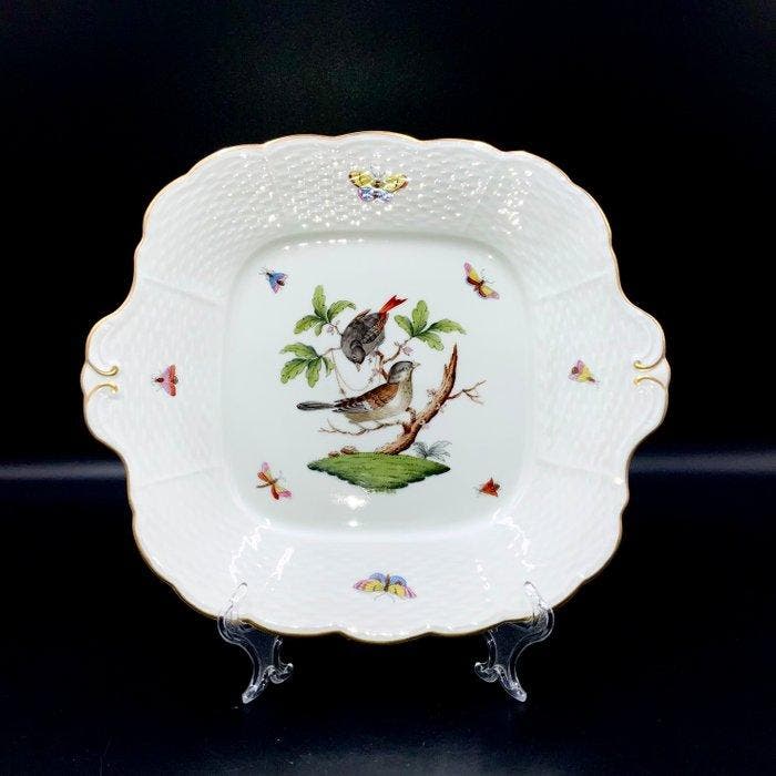Herend - Large Square Serving Platter (27,5 cm) -, Antiquités & Art, Antiquités | Meubles | Tables