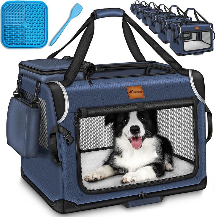 Reisbench hond - Draagtas hond - Transportbox - 61x42x42 cm, Dieren en Toebehoren, Transportboxen, Nieuw, Verzenden