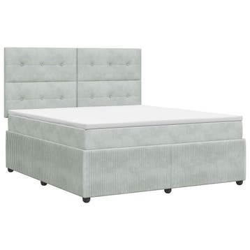 vidaXL Boxspringbed met matras Lichtgrijs 140 x 190 cm, Verzenden, Nieuw
