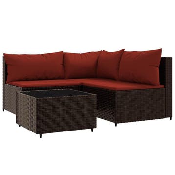 Loungeset Bruin | -55% Retour Deal | Sla nu toe!, Verzenden, Loungeset