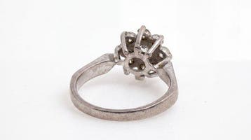 Bague - 18 carats Or blanc - Diamant, Handtassen en Accessoires, Ringen, Nieuw