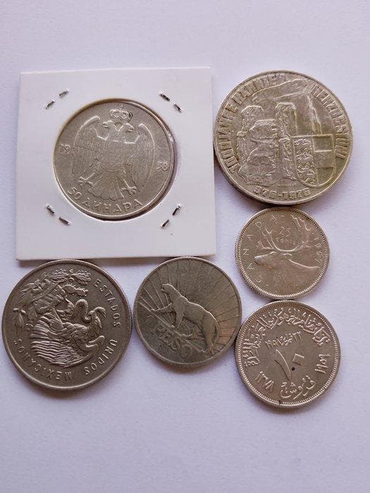 Uruguay, Saoedi-Arabië, Canada, Mexico, Joegoslavië,, Postzegels en Munten, Munten | Europa | Niet-Euromunten
