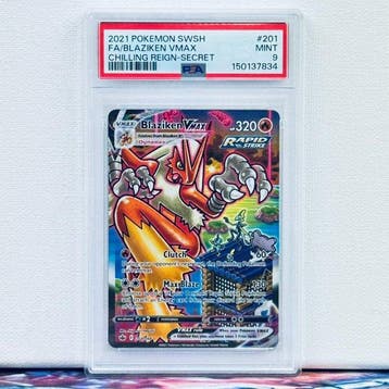 Pokémon Graded card - FA/BLAZIKEN VMAX #201 - Pokémon - PSA
