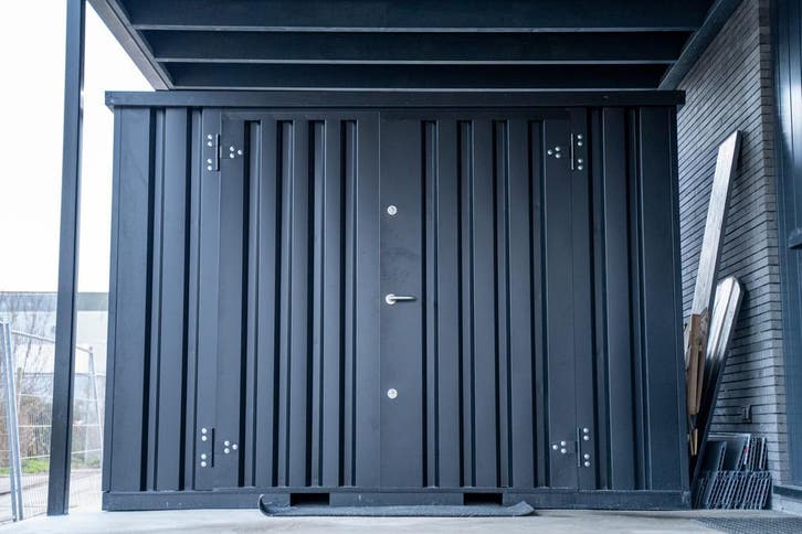 Tuinhuis plaatsen bij uw woning in het zwart | op voorraad!, Doe-het-zelf en Bouw, Containers