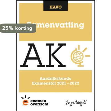 ExamenOverzicht - Samenvatting Aardrijkskunde HAVO, Boeken, Verzenden, Zo goed als nieuw, ExamenOverzicht