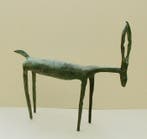 Statue, gestileerd rendier - 19 cm - Bronze