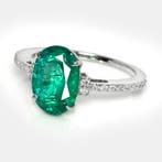 Sans prix de réserve - Bague - 14 carats Or blanc, IGI 2,80, Nieuw