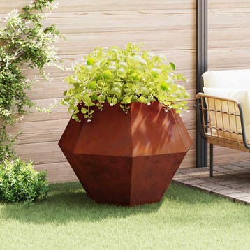 vidaXL Plantenbak Roestkleurig 100 x 100 x 80 cm weervast, Verzenden, Nieuw