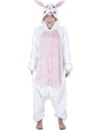 Wit konijn met roze buik onesie, Ophalen of Verzenden, Nieuw