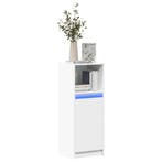 vidaXL Dressoir met LED 38x34x100 cm bewerkt hout wit, Verzenden, Nieuw