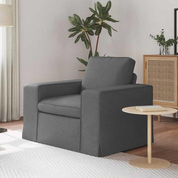 vidaXL bank / zetel Donkergrijs 103 x 80 x 82 cm Stof, Verzenden