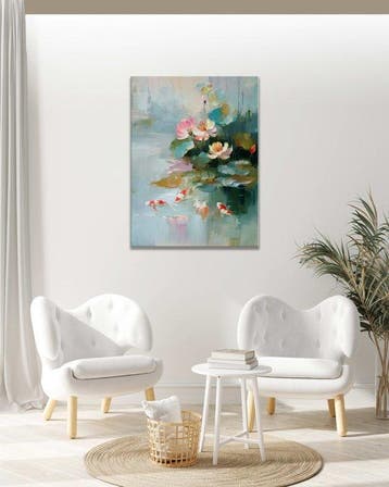 Clelia - Lotus Pond with Koi