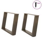 vidaXL Salontafelpoten 2 st U-vormig 70x(42-43) cm staal, Verzenden