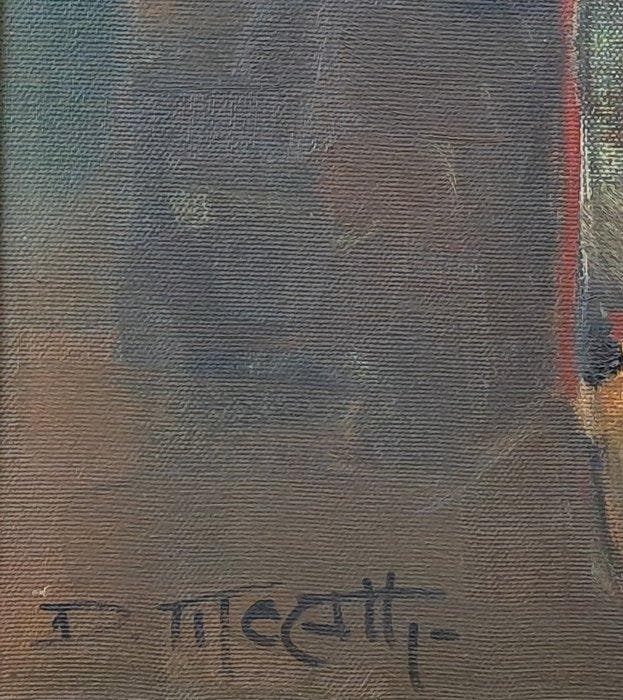 Dario Mecatti (1909-1976) - Tre bambini, Antiek en Kunst, Kunst | Schilderijen | Modern