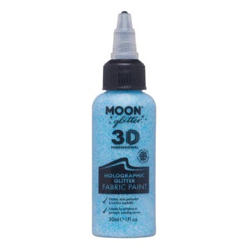 Moon Glitter Holographic Glitter Fabric Paint Blue 30ml, Verzenden