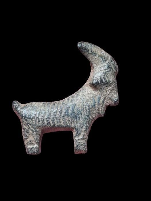 Oud-Romeins Brons Rare Early Statue of a Ram, Antiek en Kunst, Antiek | Overige Antiek