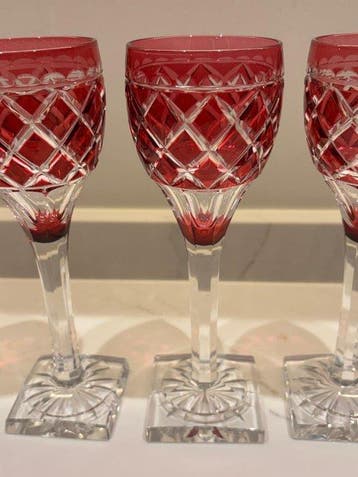 Val Saint Lambert - Verre à vin (6) - Cristal -