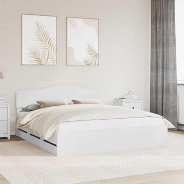 vidaXL Bedframe met lade met opslag Wit 200 x 200 cm, Verzenden, Nieuw