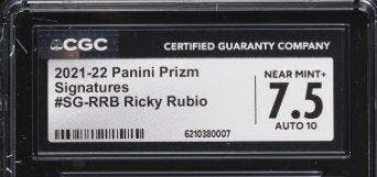 2021 Panini Prizm Ricky Rubio #SG-RRB - Autograph - Limited, Nieuw