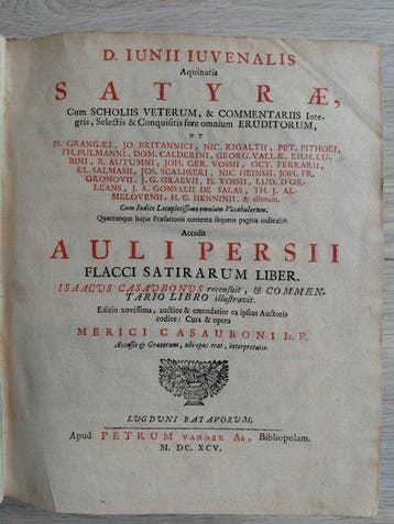 Juvenal and Persius - Satyrae - 1695
