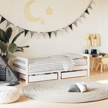 vidaXL Kinderbedframe met lades 80x160 cm massief grenenhout, Verzenden, Nieuw