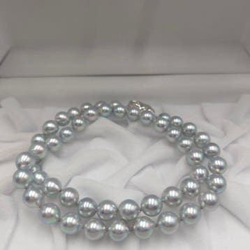 Halsketting Zilver Parel - Akoya Pearl 8.0mm 17.7in