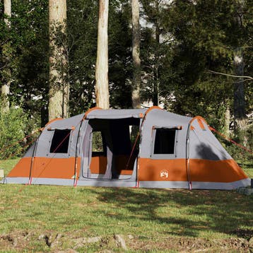 vidaXL Tunneltent 6-persoons waterdicht grijs, Verzenden, Nieuw