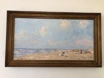 Joop van Leeuwen (Den Haag 1962) - Strandgezicht met