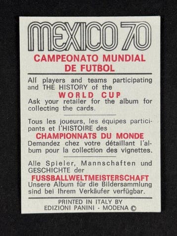 1970 Panini World Cup Mexico 70 - CCCP: Roudakov - 1 Card -, Nieuw