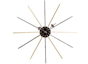Wandklok Star clock veelkleurig, Verzenden, Nieuw