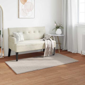 vidaXL Antislip vloerkleed van imitatie konijnenbont OLITE, Verzenden