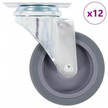 vidaXL 12 st Zwenkwielen 75 mm, Verzenden, Nieuw