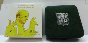 Vatican. 5 Euro 2018 Papa Paolo VI Proof (Sans prix de