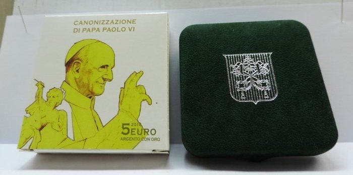 Vatican. 5 Euro 2018 Papa Paolo VI Proof (Sans prix de, Timbres & Monnaies, Monnaies | Europe | Monnaies non-euro
