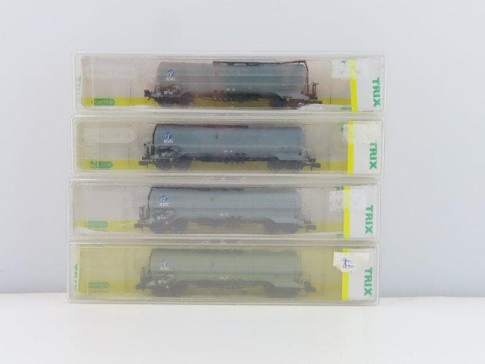 Minitrix N - 15112 - Modeltrein goederenwagon (4) - 4x, Hobby & Loisirs créatifs, Trains miniatures | Échelle N