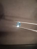 Natural Swiss Blue Topaz - 0.605 ct - round - irradiated - h, Verzenden, Nieuw