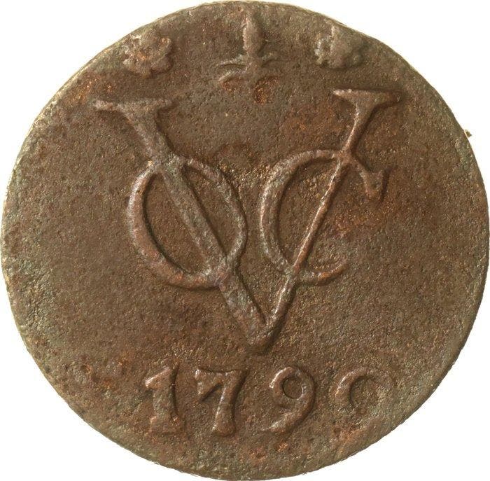 VOC - Gelderland. 1 duit 1790, 1791 (Misslag V..C.) & 1792, Postzegels en Munten, Munten | Nederland