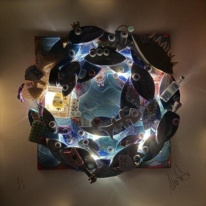 Michael Fantozzi - Little Light Pokemon #4, Antiquités & Art, Art | Peinture | Moderne