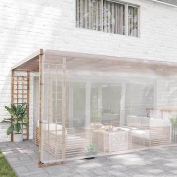 vidaXL Doorzichtig zeildoek met zeilringen 5x12 m, Verzenden, Nieuw